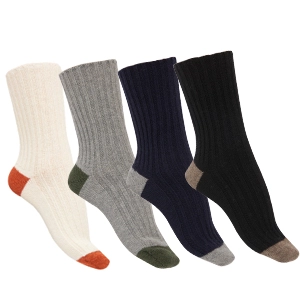 Chaussettes en laine recycl&eacute;e