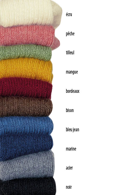 Chaussettes laine sans couture mc nouveau couleurs