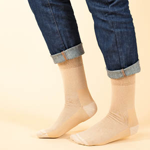 Chaussettes lin et coton bio ultra-solides
