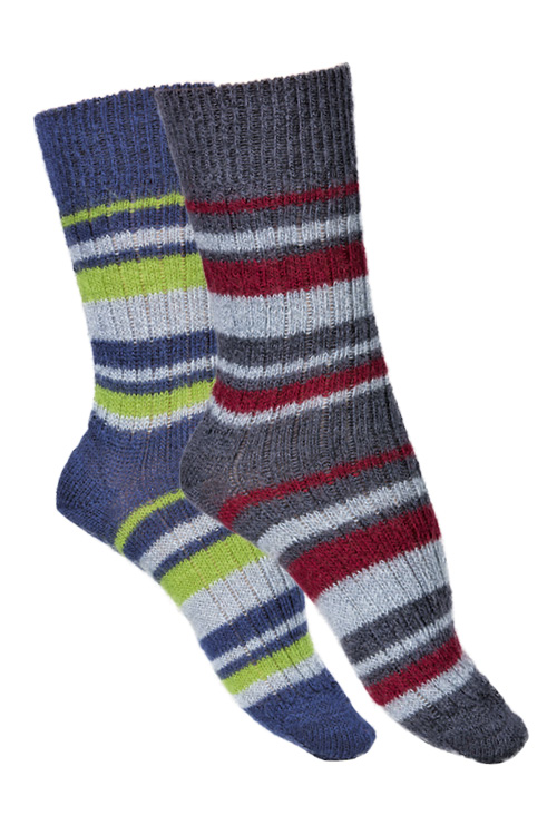 Chaussettes Laine Mohair Multicolores Bonnes affaires