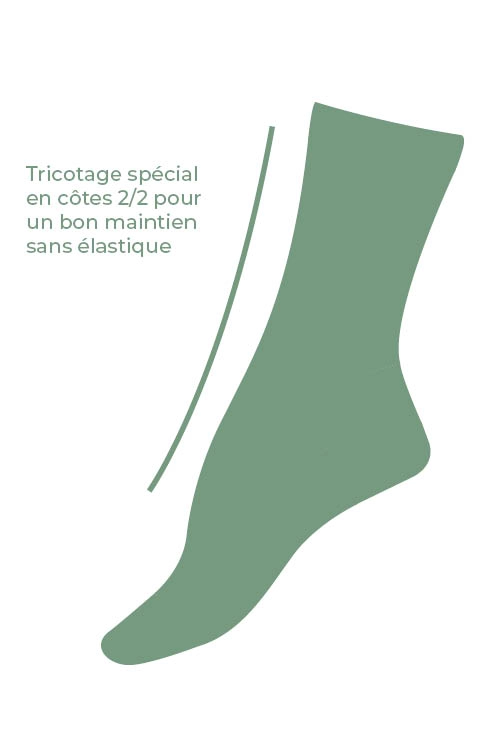 Chaussettes sans elastique bicolores se 4