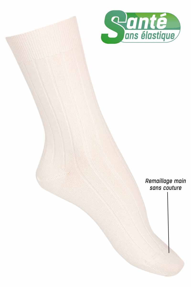 Chaussettes sans élastique laine cachemire