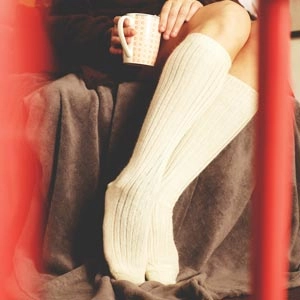 Chaussettes hautes sans élastique laine mohair