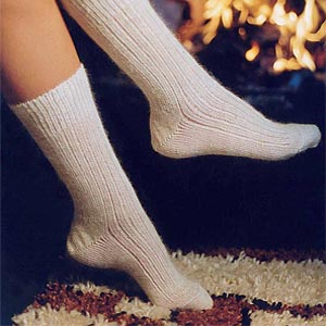 Chaussettes sans élastique laine mohair santé