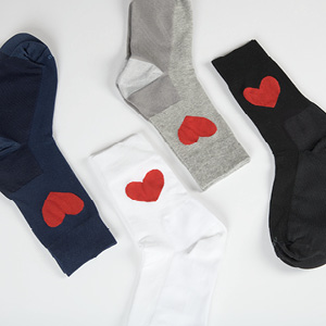 Chaussettes en coton Coeur ultra-solides