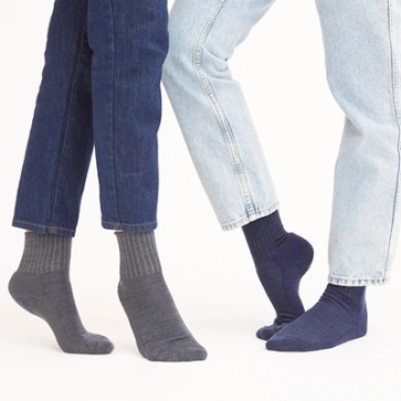 Chaussettes bouclettes en laine mérinos et soie santé ultra-solides