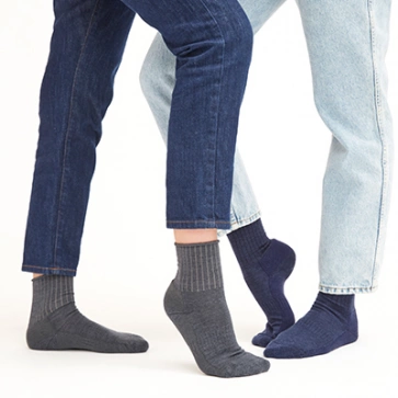 Chaussettes bouclettes en laine mérinos et soie santé ultra-solides