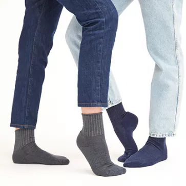 Chaussettes bouclettes en laine mérinos et soie santé ultra-solides