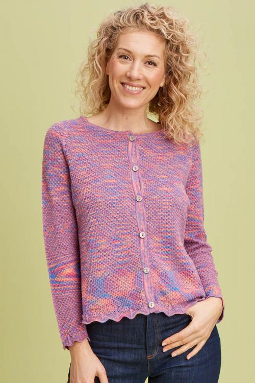 Gilet en coton bio dentelle