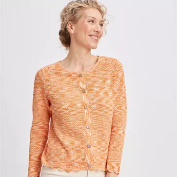 Gilet en coton bio dentelle