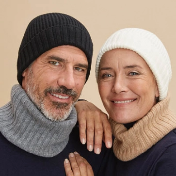 Col laine cachemire recyclée mixte