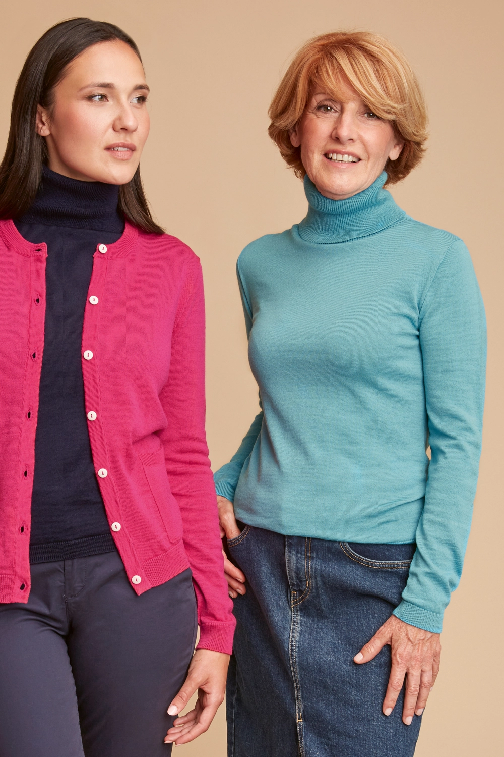 Col roulé laine mérinos pour femme 