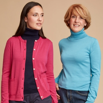Col roul&eacute; laine m&eacute;rinos pour femme 