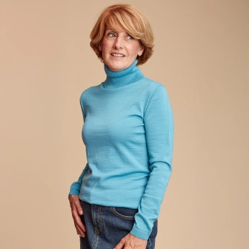 Col roulé laine mérinos pour femme 