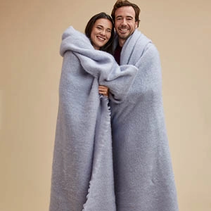 Couverture laine mohair lit 1 place