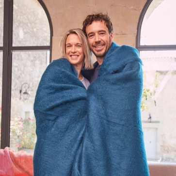 Couverture laine mohair lit 1 place
