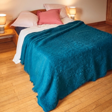Couverture laine mohair lit 1 place