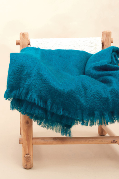 Petit plaid en laine mohair
