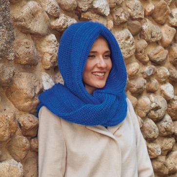 Écharpe capuche en laine