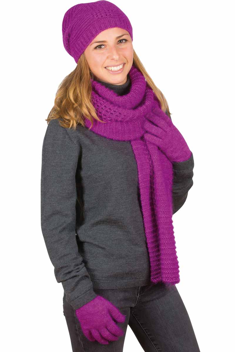 Echarpe point fantaisie Mohair et Soie