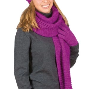 Echarpe point fantaisie Mohair et Soie