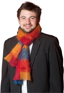 Echarpe laine mohair et soie Homme écossaise