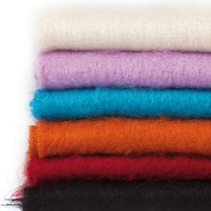 Echarpe laine mohair et soie Homme unie