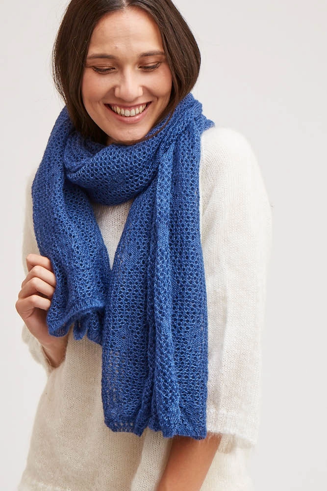 Écharpe en laine mohair et soie pour femme