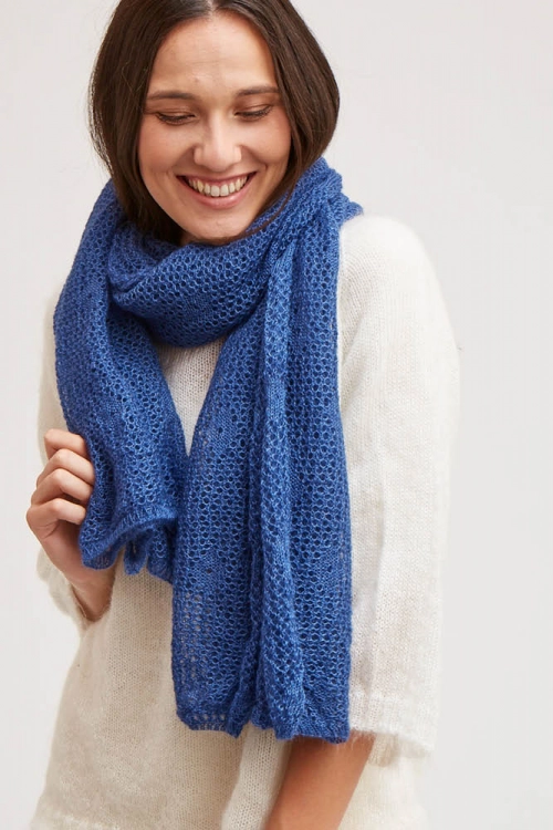 Écharpe en duvet de mohair et soie pour femme