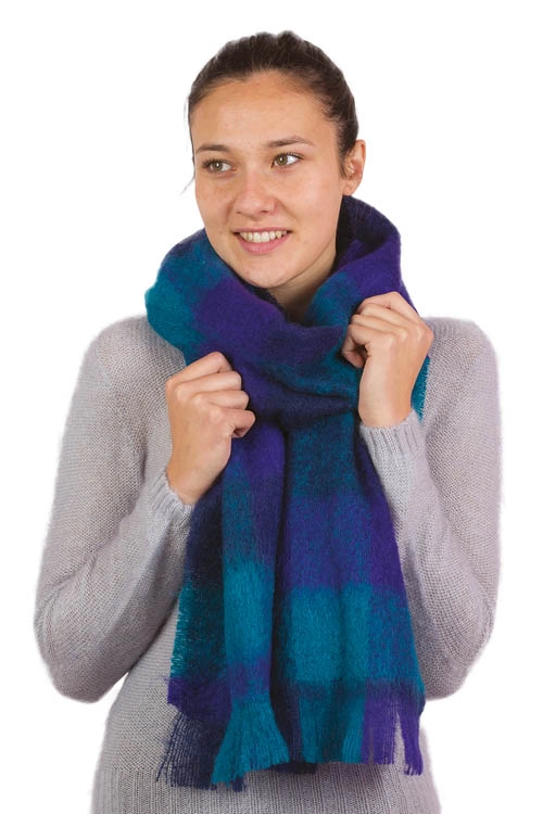 Petite echarpe laine mohair unie  