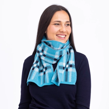 &Eacute;charpe en laine m&eacute;rinos jacquard pour femme