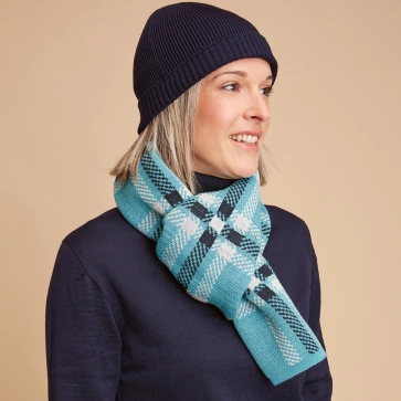 Écharpe en laine mérinos jacquard pour femme