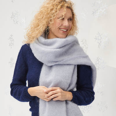 Étole laine mohair et soie pour femme