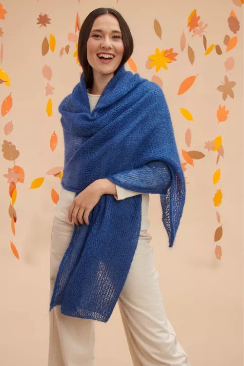 Étole séduction laine mohair et soie 