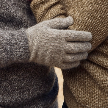 Gants duvet de mohair et yack mixtes