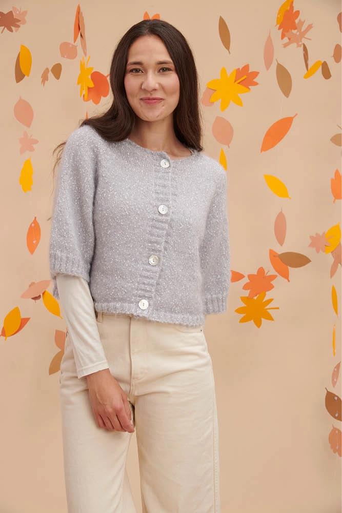 Gilet en laine fantaisie pour femme