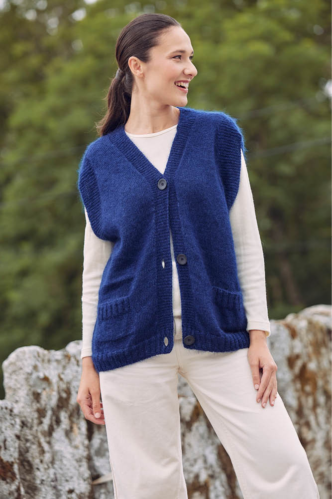 Gilet en laine mohair cosy pour femme Missegle