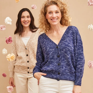 Gilet en coton bio imprimé pour femme 