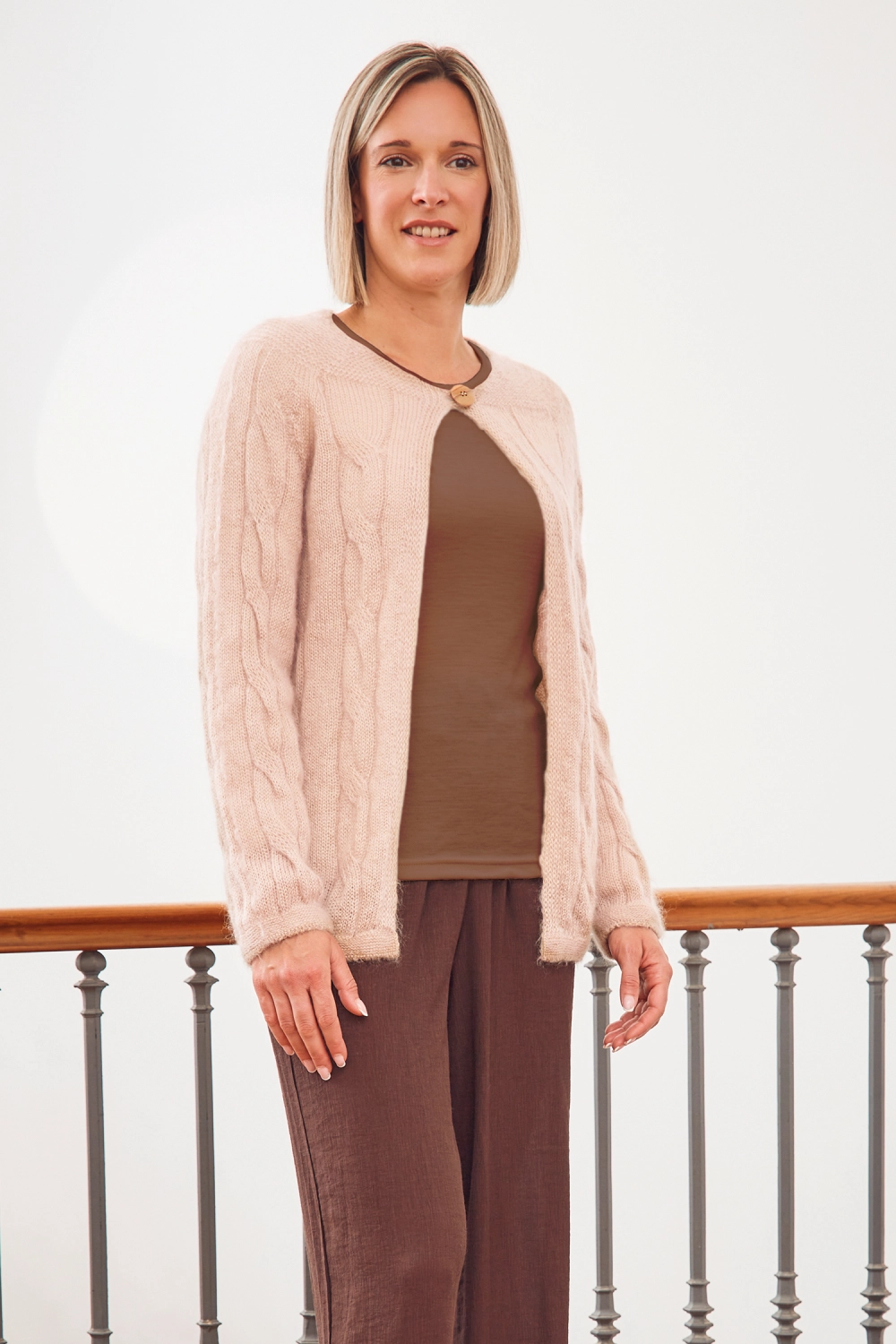 Veste d'Intérieur en mohair et soie pour femme