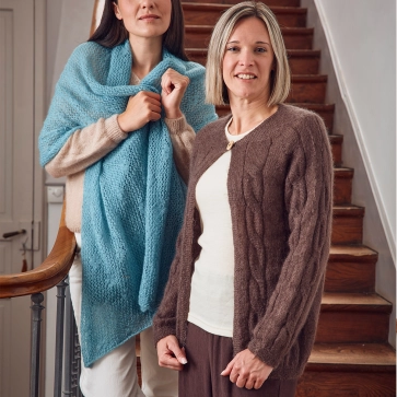 Veste d'Int&eacute;rieur en mohair et soie pour femme