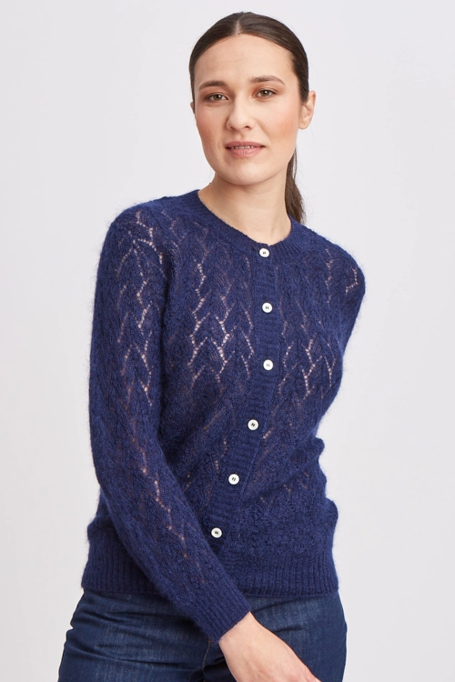 Gilet laine ajoure gma.MARINE 2