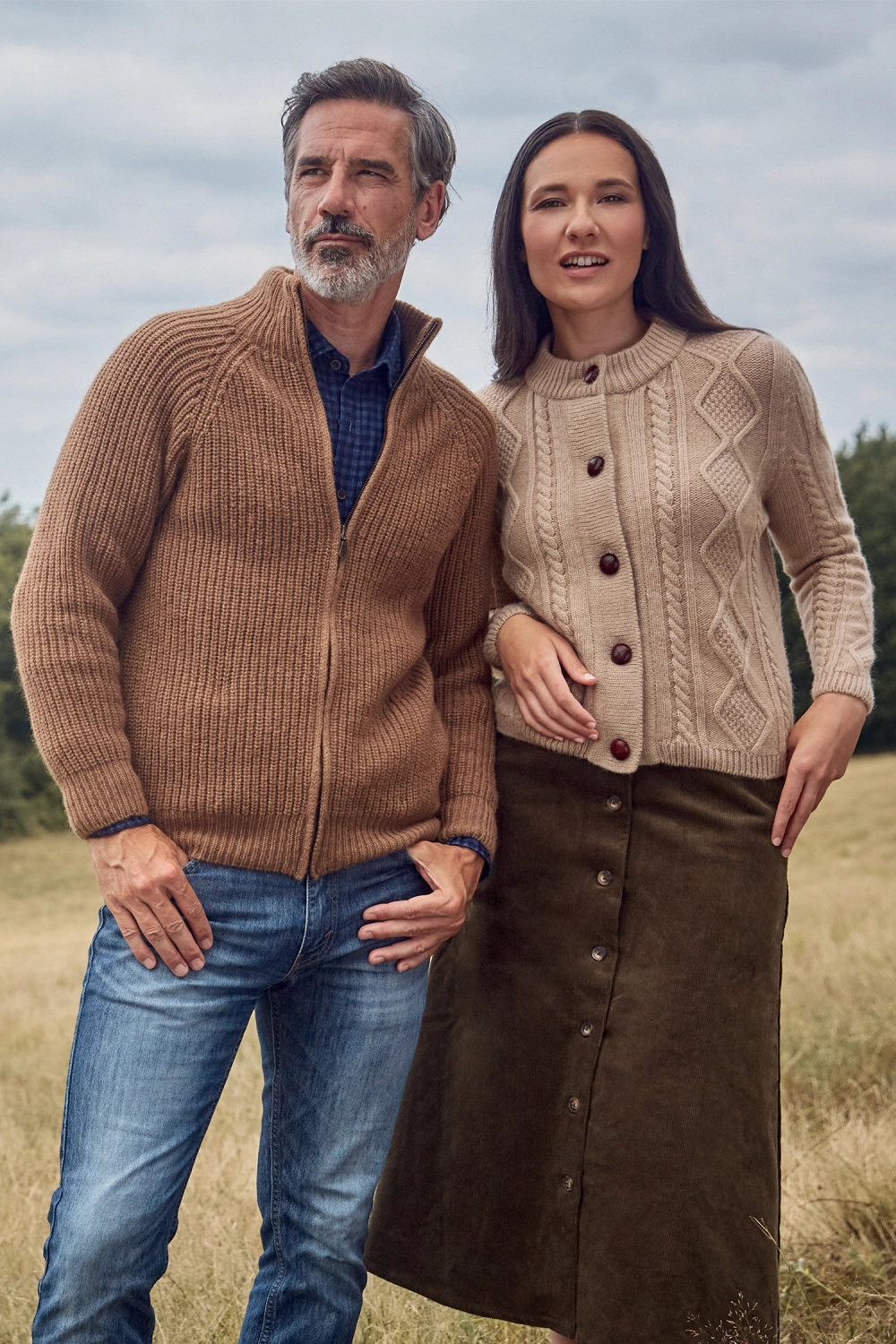 Gilet en laine chameau pour homme