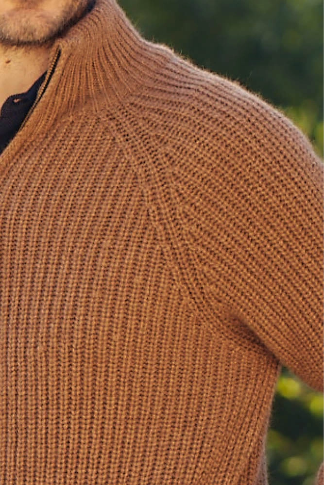 Gilet laine chameau homme chaha 3