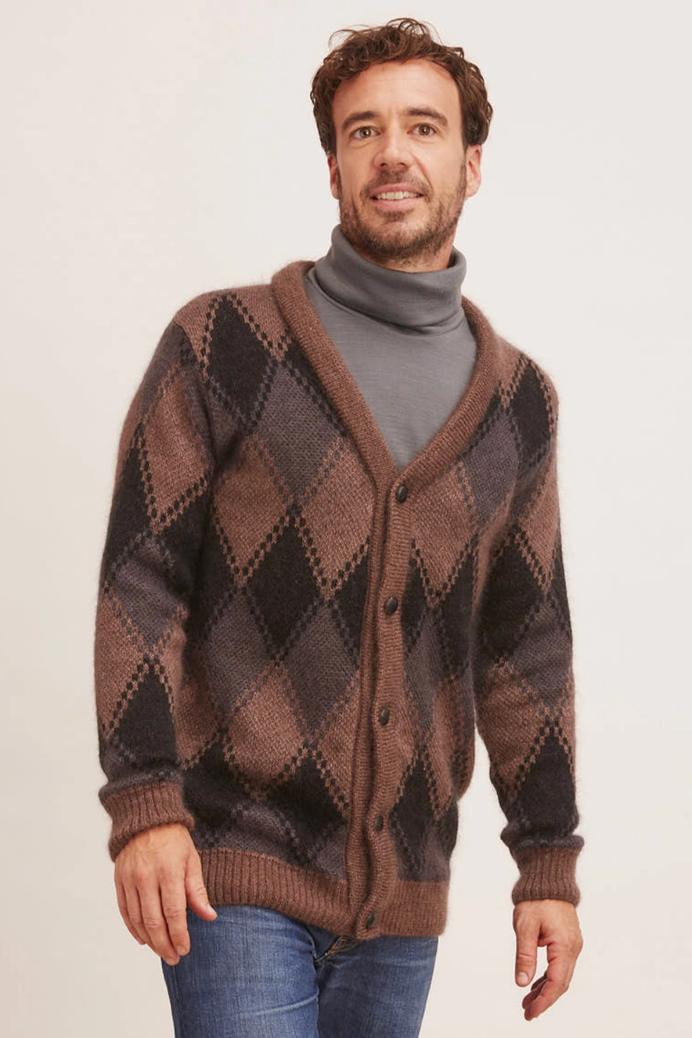 Gilet laine mohair jacquard homme mogh bam 2