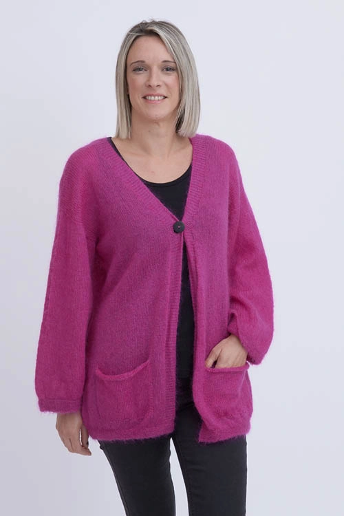 Gilet laine mohair long femme bamgbmn 2