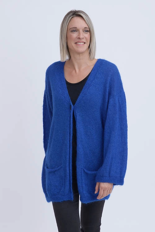 Gilet laine mohair long femme bamgbmn 4
