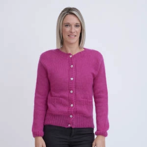 Gilet mohair à poches femme