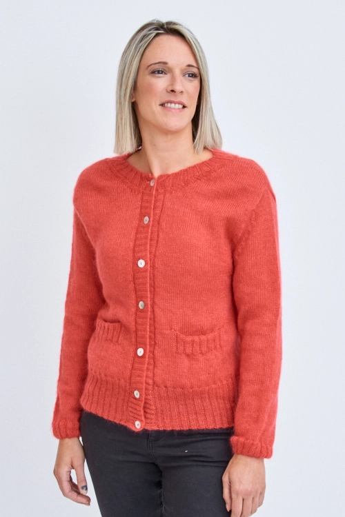 Gilet laine mohair poches gpm.3b