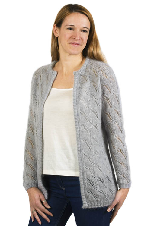 Cardigan en laine mohair et soie