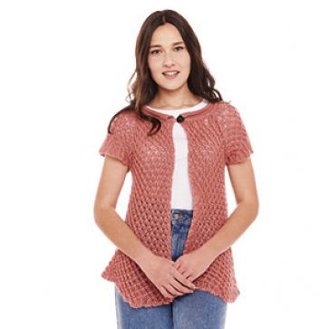 Gilet lin manches courtes